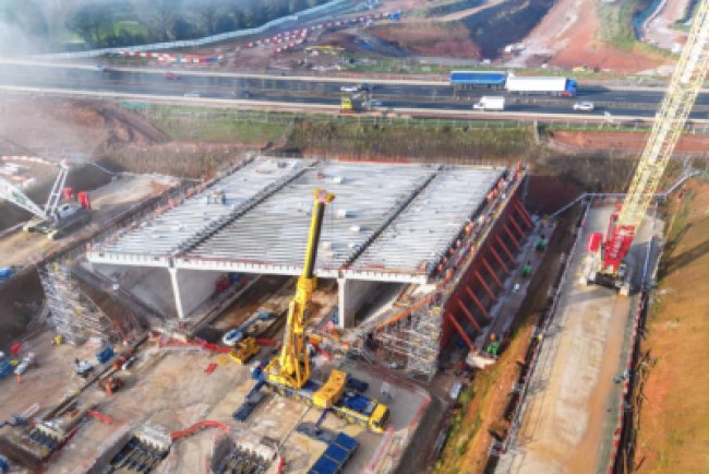 Prep work starts for vast HS2 box slide under A46